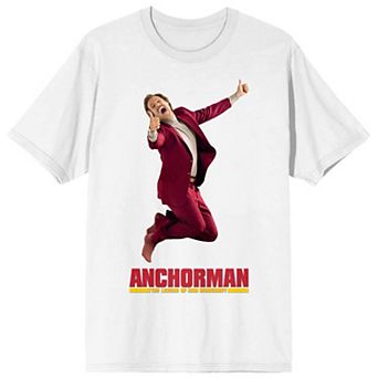 Men's Anchorman Ron Burgundy Logo Short Sleeve Graphic T-Shirt