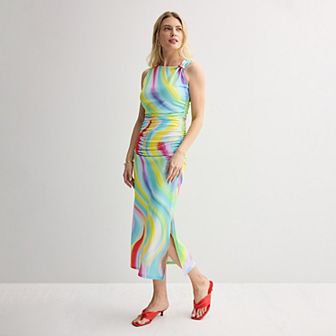 Women's INTEMPO™ Asymmetrical Ruched Midi Dress