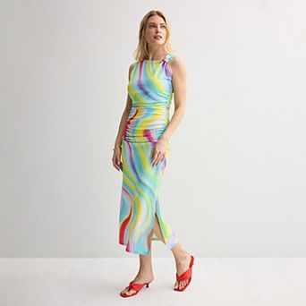 Women's INTEMPO™ Asymmetrical Ruched Midi Dress