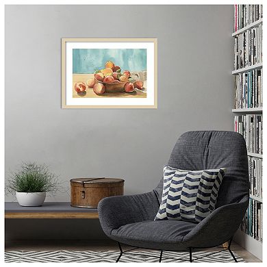 Summer Harvest Bowl I by Alicia Longley Wood Framed Wall Art Print