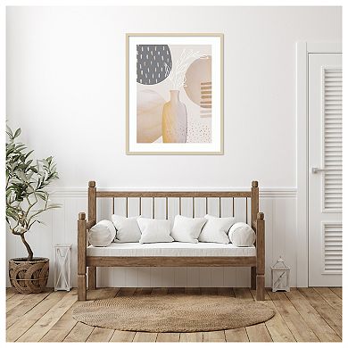 Mid Century Floral II by Andrea Haase Wood Framed Wall Art Print