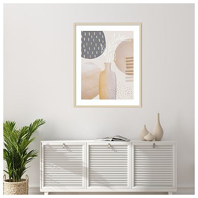 Mid Century Floral II by Andrea Haase Wood Framed Wall Art Print