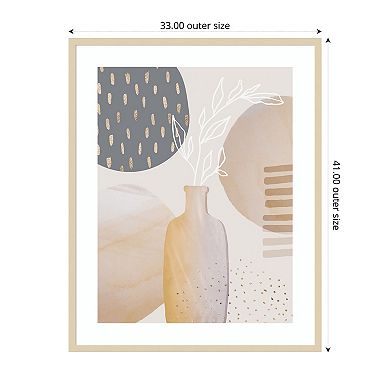 Mid Century Floral II by Andrea Haase Wood Framed Wall Art Print