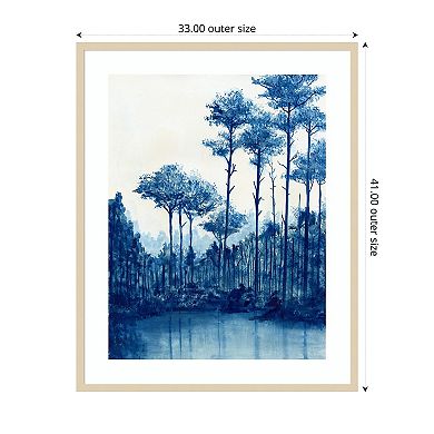 Liberty Blue Landscape I by Michael Willett Wood Framed Wall Art Print