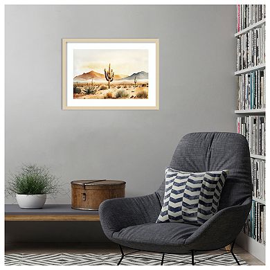 Through the Desert II by Andrea Haase Wood Framed Wall Art Print