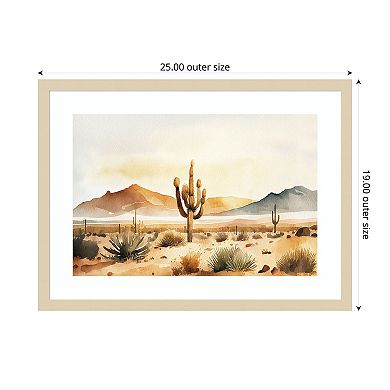 Through the Desert II by Andrea Haase Wood Framed Wall Art Print