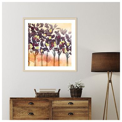 Purple Trees by Northern Lights Wood Framed Wall Art Print