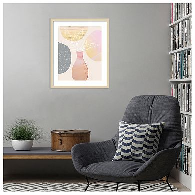 Mid Century Floral I by Andrea Haase Wood Framed Wall Art Print