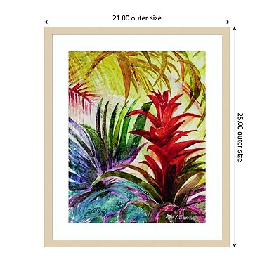 Tropic Botanicals VI by Marie Elaine Cusson Wood Framed Wall Art Print