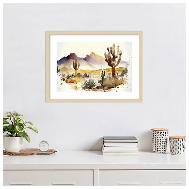 Through the Desert IV by Andrea Haase Wood Framed Wall Art Print