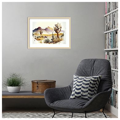 Through the Desert IV by Andrea Haase Wood Framed Wall Art Print