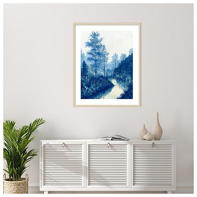 Liberty Blue Landscape II by Michael Willett Wood Framed Wall Art Print