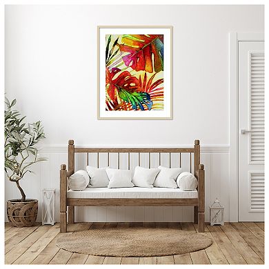 Tropic Botanicals I by Marie Elaine Cusson Wood Framed Wall Art Print