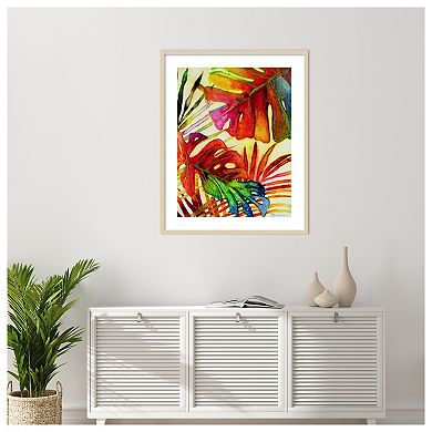 Tropic Botanicals I by Marie Elaine Cusson Wood Framed Wall Art Print