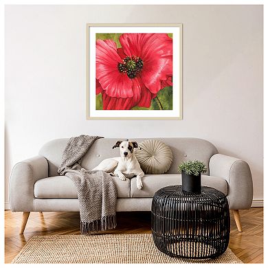 Vivid Poppy II by Grace Popp Wood Framed Wall Art Print