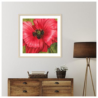 Vivid Poppy II by Grace Popp Wood Framed Wall Art Print