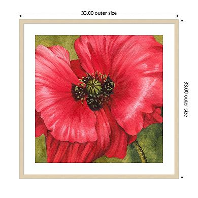 Vivid Poppy II by Grace Popp Wood Framed Wall Art Print