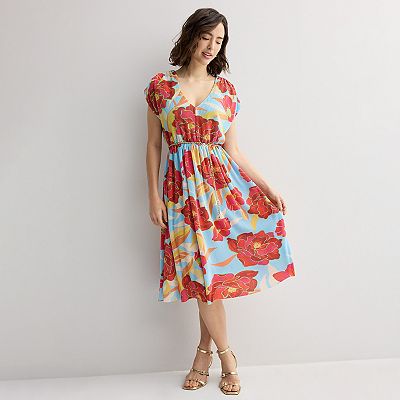 knee length dresses for ladies Plisse Midi Dress in Green exclusive at The Shoe Hive main image 0