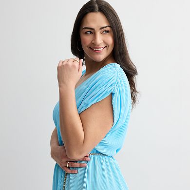 Plus Size INTEMPO™ Plisse Midi Dress