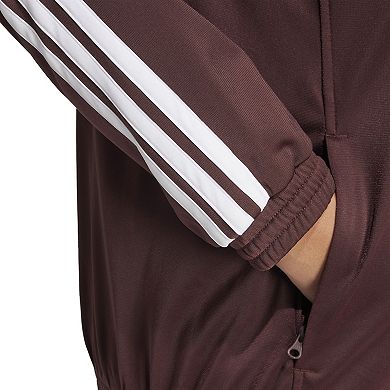 Plus Size adidas Tricot 3-Stripes Sportswear Zip-Front Track Jacket