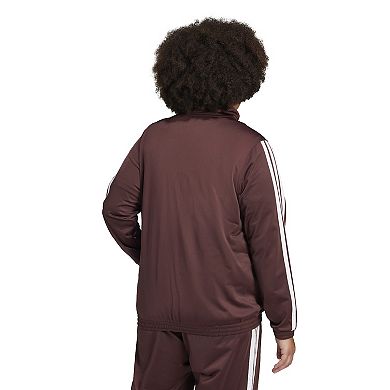 Plus Size adidas Tricot 3-Stripes Sportswear Zip-Front Track Jacket