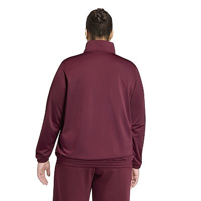 Plus Size adidas Tricot 3-Stripes Sportswear Zip-Front Track Jacket
