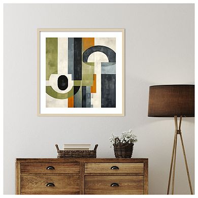 Sage Green Midcentury I by Irena Orlov Wood Framed Wall Art Print