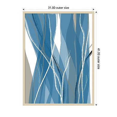 Sea Meadow III by Jim Schlotzhauer Wood Framed Wall Art Print