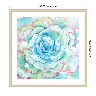 Sweet Succulents I by Cynthia Coulter Wood Framed Wall Art Print