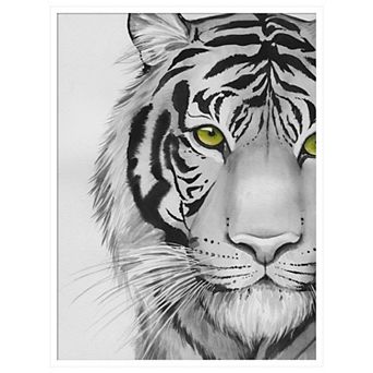 Snow Tigre II by Grace Popp Wood Framed Wall Art Print