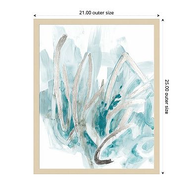 Embellished Aquatic Energy II by June Erica Vess Wood Framed Wall Art Print