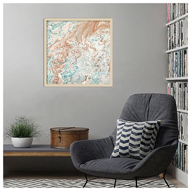Wild Lagoons Abstract by Marie Elaine Cusson Wood Framed Wall Art Print