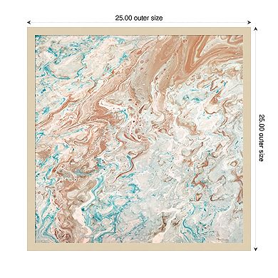 Wild Lagoons Abstract by Marie Elaine Cusson Wood Framed Wall Art Print