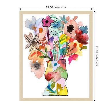 Linear Bouquet II by Melissa W Wood Framed Wall Art Print