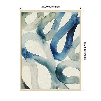 Water And Sand II by Grace Popp Wood Framed Wall Art Print