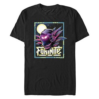 Men's Fortnite Raven Glowing Eyes Graphic Tee