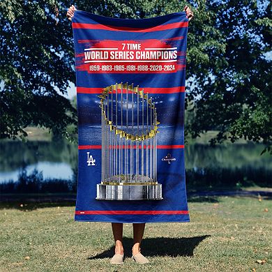 Los Angeles Dodgers MLB 2024 World Series Multi Champions 30" x 60" Keepsake Beach Towel