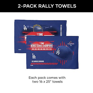 Los Angeles Dodgers MLB 2024 World Series Multi Champions 16" x 25" Keepsake Fan Towel 2-Pack