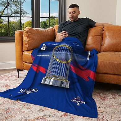 Los Angeles Dodgers MLB 2024 World Series Champions Silk Touch Throw Blanket
