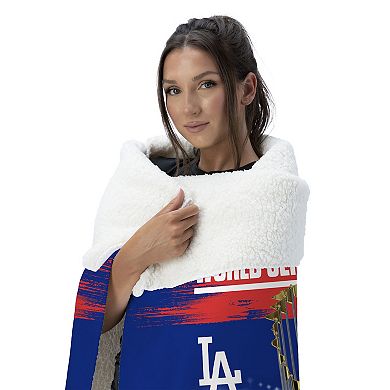 Los Angeles Dodgers MLB 2024 World Series Multi Champions Keepsake Silk Touch Sherpa Throw Blanket