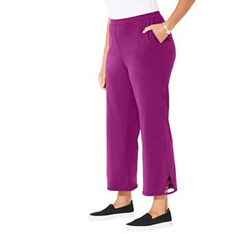 Catherines Women's Plus Size Suprema Wide Leg Ankle Pant