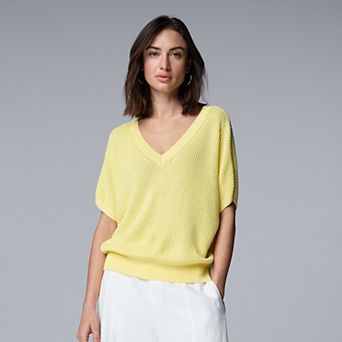 Women's Simply Vera Vera Wang V-Neck Sweater Tee