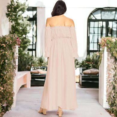 Women's Renaissance Overdress Medieval Irish Off Shoulder Dress