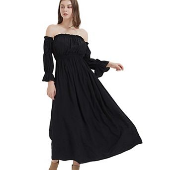 Women's Renaissance Overdress Medieval Irish Off Shoulder Dress