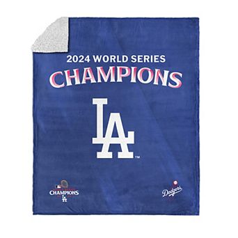 Los Angeles Dodgers MLB 2024 World Series Champions Silk Touch Sherpa Throw Blanket