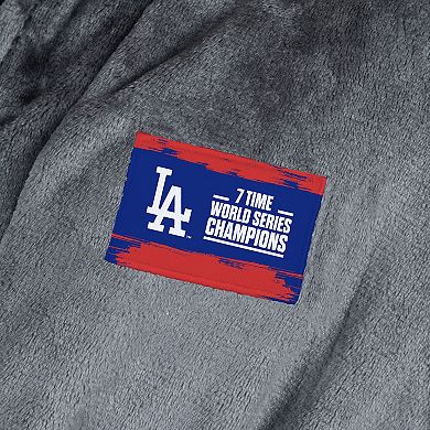 Los Angeles Dodgers MLB 2024 World Series Multi Champions Keepsake Charcoal S/M Silk Touch Bathrobe