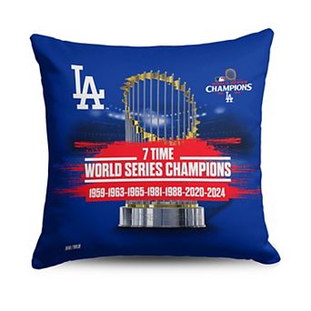 Los Angeles Dodgers MLB World Series Multi Champions 18" x 18" Keepsake Throw Pillow