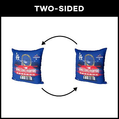 Los Angeles Dodgers MLB World Series Multi Champions 18" x 18" Keepsake Throw Pillow