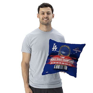 Los Angeles Dodgers MLB World Series Multi Champions 18" x 18" Keepsake Throw Pillow