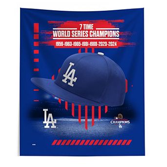 Los Angeles Dodgers MLB 2024 World Series Multi Champions 50" x 60" Keepsake Hanging Wall Decor